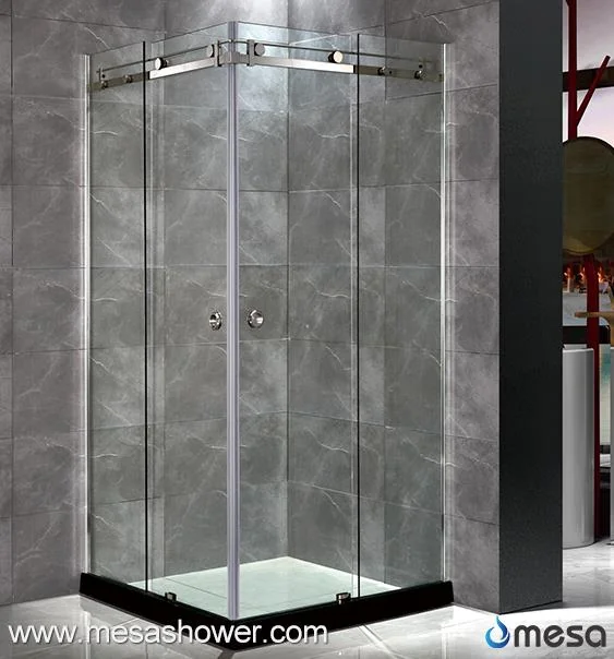 Corner Shower Door With 2 Silding Door Without Frame