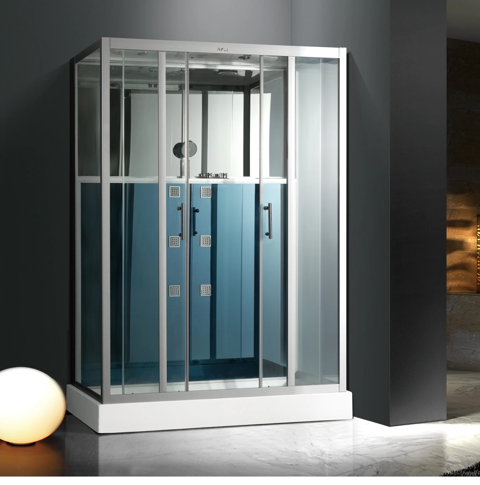 M-530-CY--Large Freestanding Rectangular Massage Shower Booth with Low Tray M-530-CY.jpg