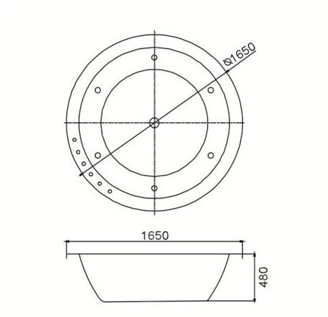 （2） MEC3053--Classica Round Indoor or Outdoor Drop-in Soaking Tub Pool for 3-4 Persons.jpg
