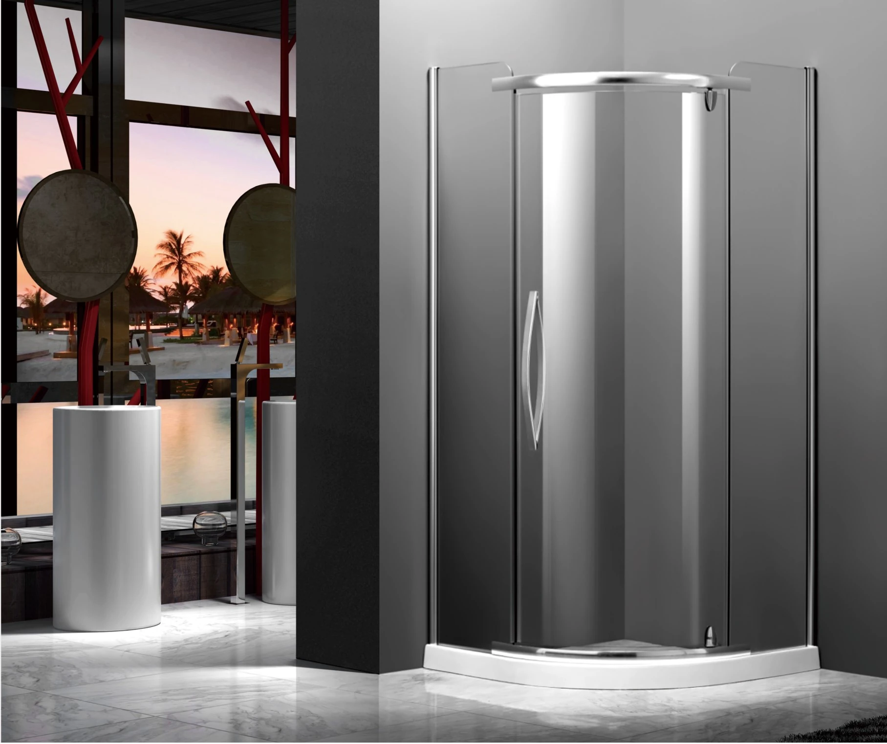 WD-03 Corner Sector Frameless Bathroom Shower Door For Sale With Cheap Price_副本.jpg