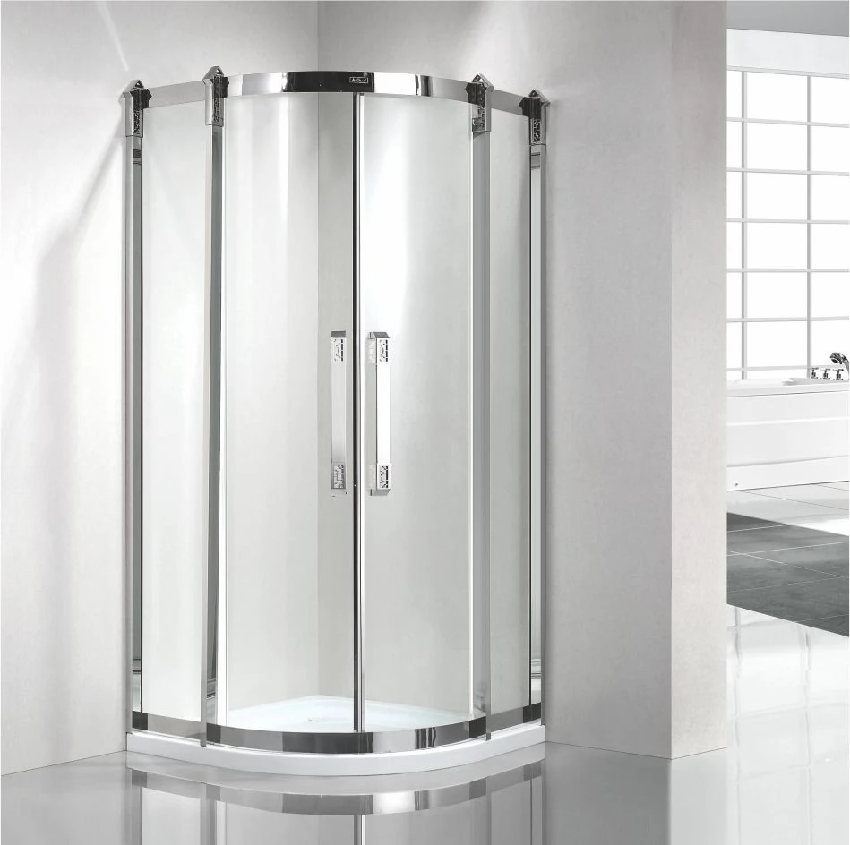 BXG-19 New Simple Design Corner Sector Bathroom Stainless Steel Sliding Shower Door For Sale_副本.jpg