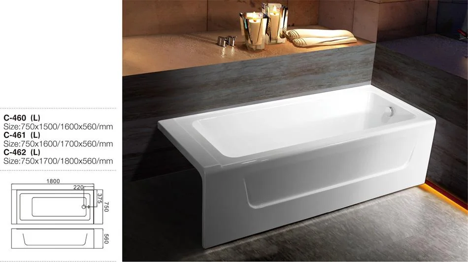 C-460-New Arrival Deep Alcove Apron Solid Surface Acrylic Soaking Tub.jpg