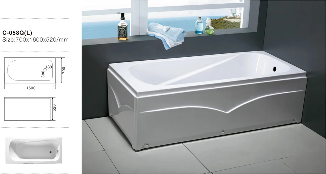 China alcove bathtub