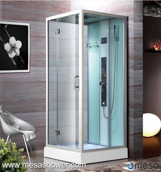 Square Massage Shower Booth With Single Hinge Glass Door