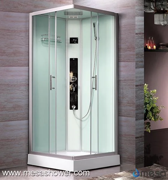 Square Hydro Massage Shower Booth With Sliding Glass Door