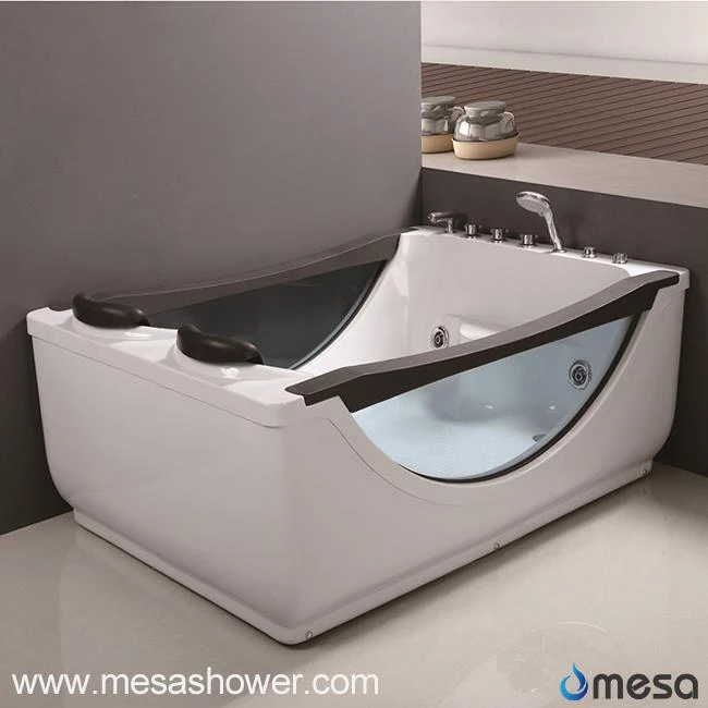 Luxury White Black ABS Glass Hot Tub Whirlpool Massage Jetted Bathroom Bathtub with Cheap Price for Sale