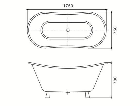 Wonderful Freestanding Double Ended Slipper Clawfoot Tub with C/UPC Certification