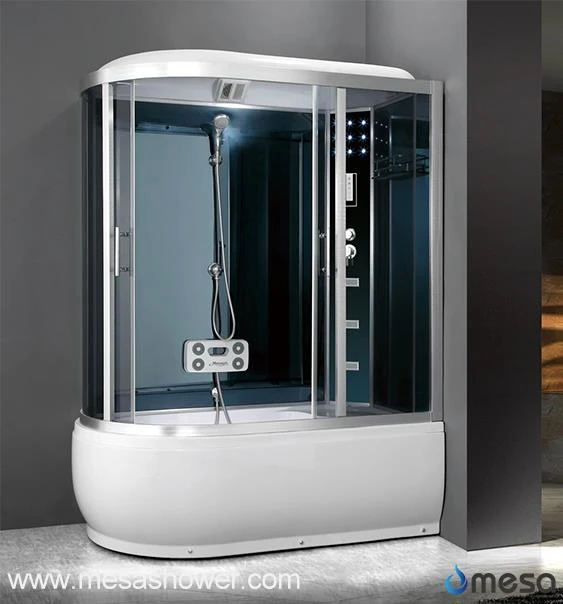 Bathtub Shower Combo Stall With 2 Glass Sliding Doors