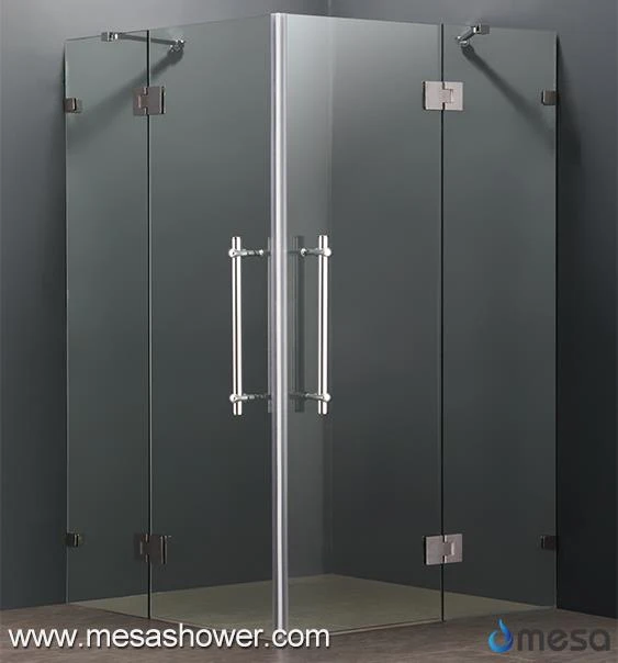 Clear Corner Rectangular Frameless Hinge Swing Shower Enclosure For Sale