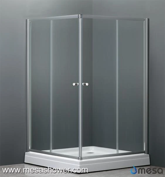 Corner Square Simple Design Bathroom Sliding Shower Enclosure
