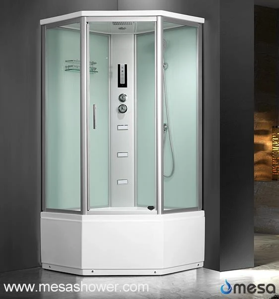 Diamond Shape Corner Shower Enclosure With Pivot Glass Door