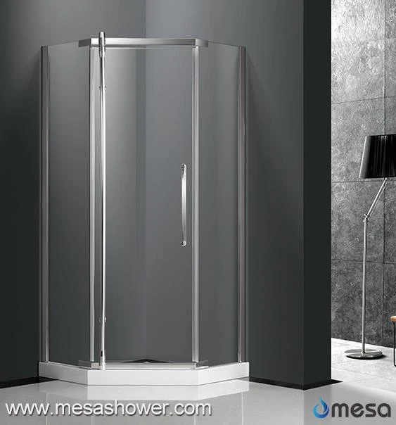 Framed Diamond Stainless Steel Pivot Shower Enclosure