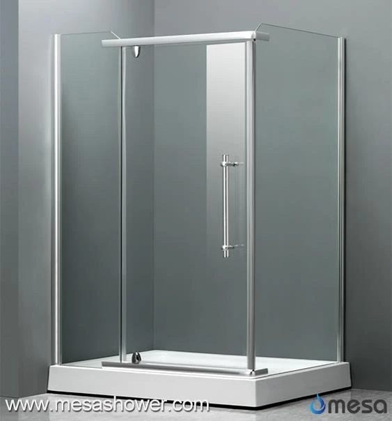 Less Framed New Design Bathroom Rectangular Corner Shower Door With Cheap Price