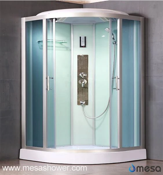 Lower Tray Steam Shower Cabin With Stainless Steel Frame L-500-CH-BXG