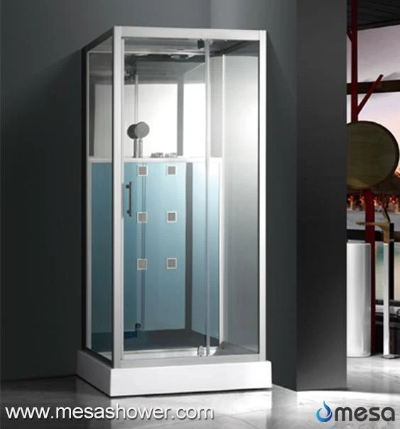 Modern Standing Glass Wall Shower Enclosure With Faucet And Shower Head