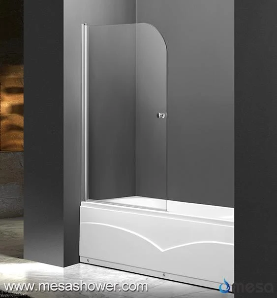 New Simple Design Pivot Clear Glass Frameless Bathtub Bath Tub Screen