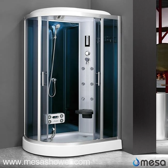 Corner R-Shape Low Tray Shower Cabin Steam Room M-505-CS(L)