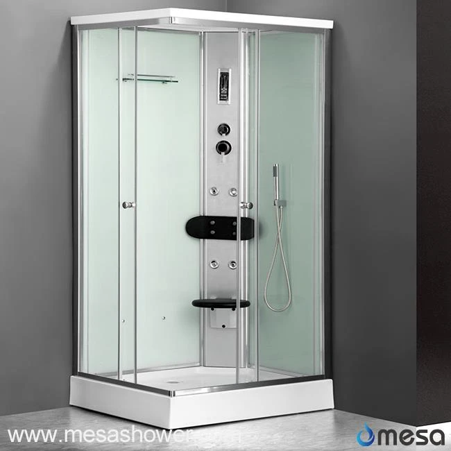 Modern Complete Shower Cabin with Silver Function Panel MER-1360