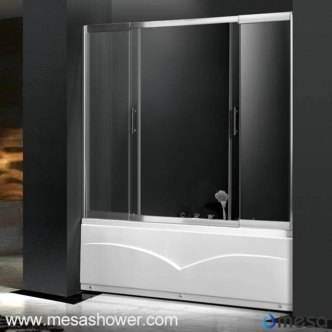 Shower and Bathtub Combo with Aluminum Frame