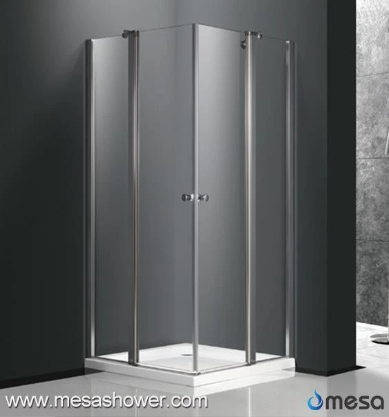 Rectangular Corner Frameless Clear Pivot Swing Bathroom Shower Enclosure