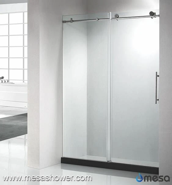 Simple Design Frameless Hot Sale Sliding Shower Door With Handle