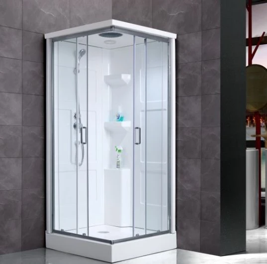 Square Corner Shower Back Wall Panels Set