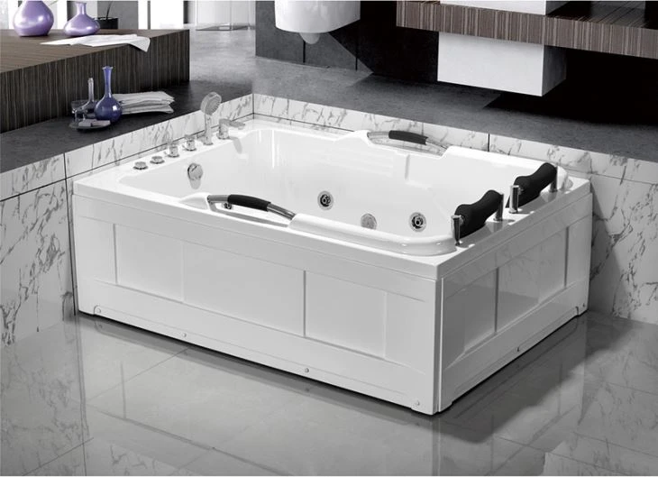 2 Persons Whirlpool Acrylic Massage Bathtub