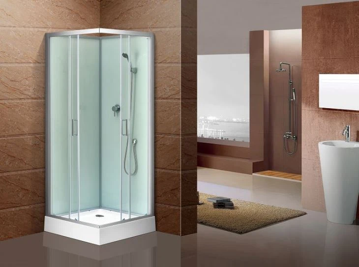 Corner shower cubicle para sa banyo