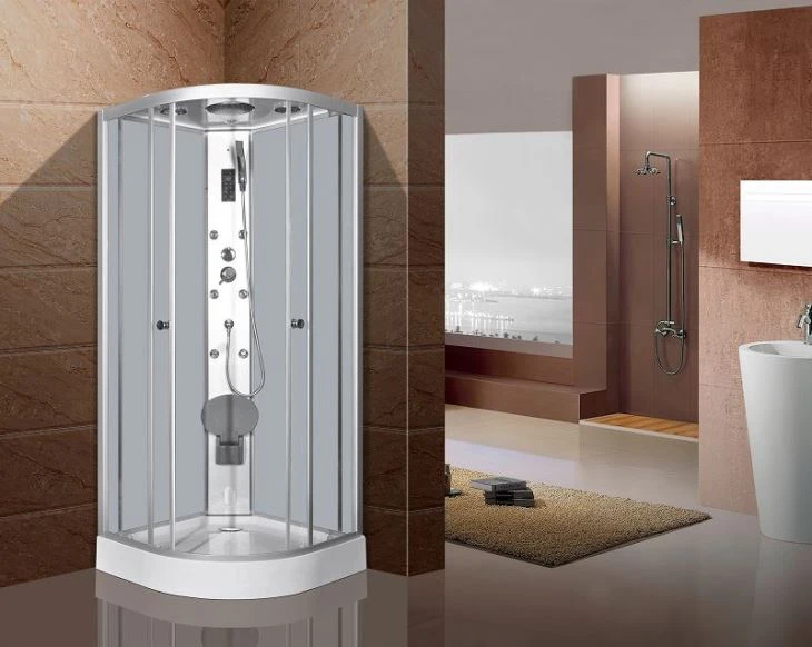 Malaking shower cubicle para sa banyo