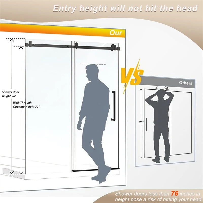 Brass Sliding Shower Door