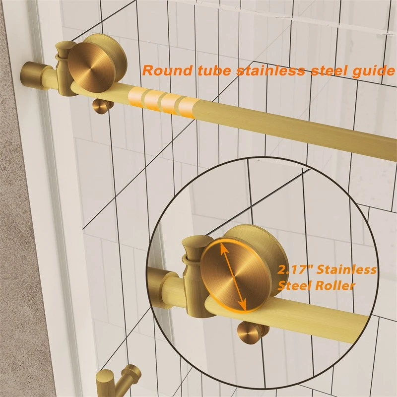 Brushed Brass Sliding Shower Door Brushed Brass Sliding Shower Door