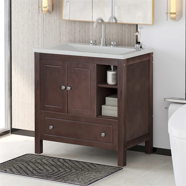 Dark Wood Bathroom Cabinet
