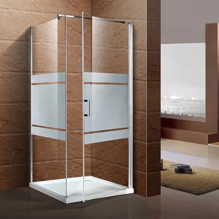 Porta in vetro senza telaio per bagno
