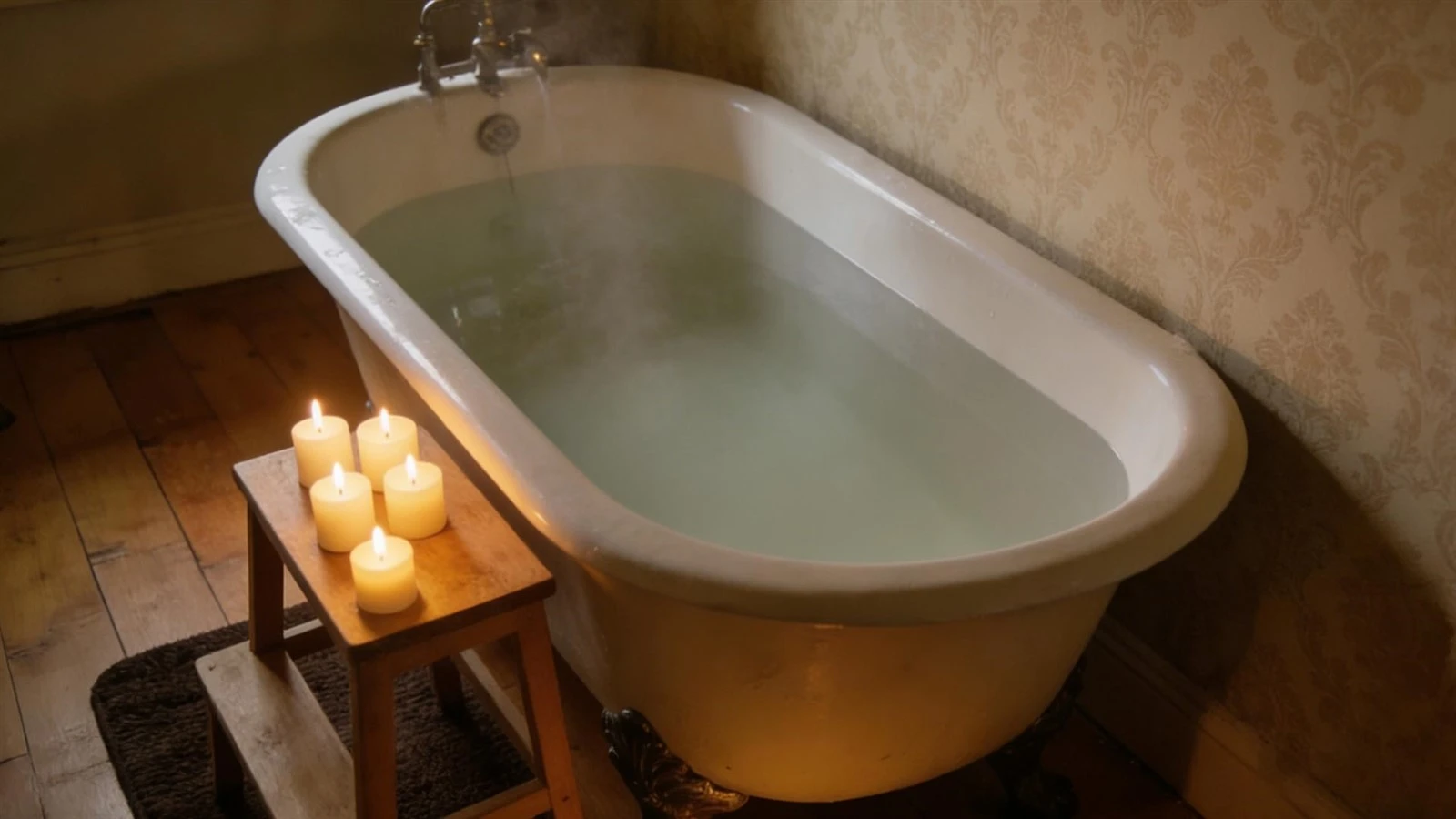 Cast iron bathtub showcasing superior heat retention and a long-lasting enamel finish