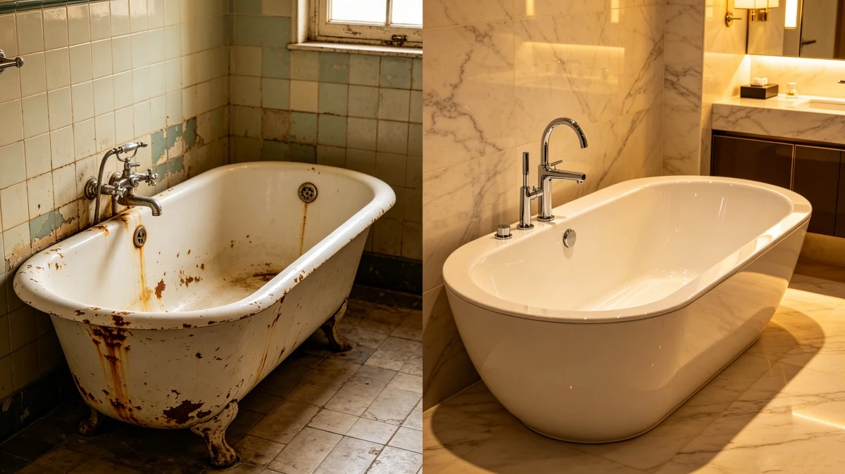 alcove soaking tub