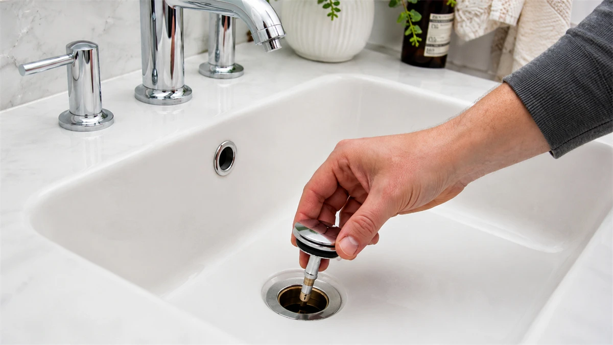 How to Remove a Bathroom Sink Stopper From Above How to Remove a Bathroom Sink Stopper From Above