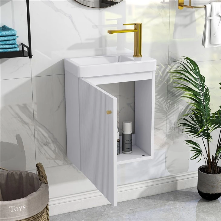 Kleines Badmöbel aus Holz Kleines Badmöbel aus Holz