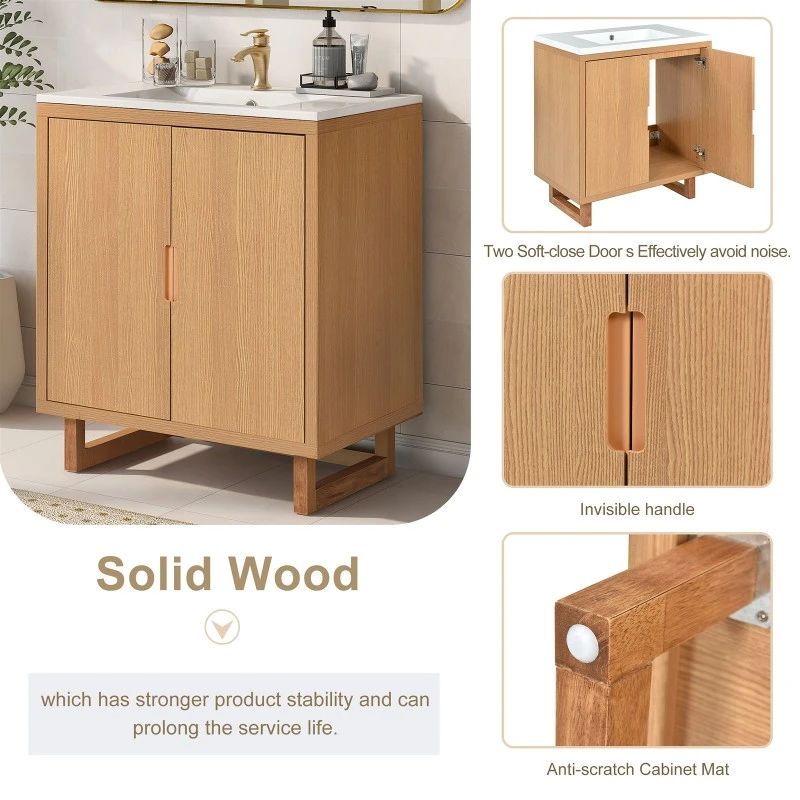 Manufacturer of raw wood bathroom vanity