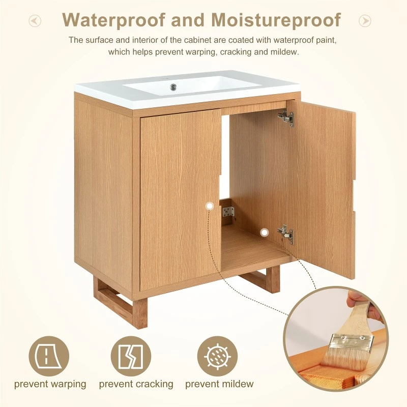 Wholesale raw wood bathroom vanities