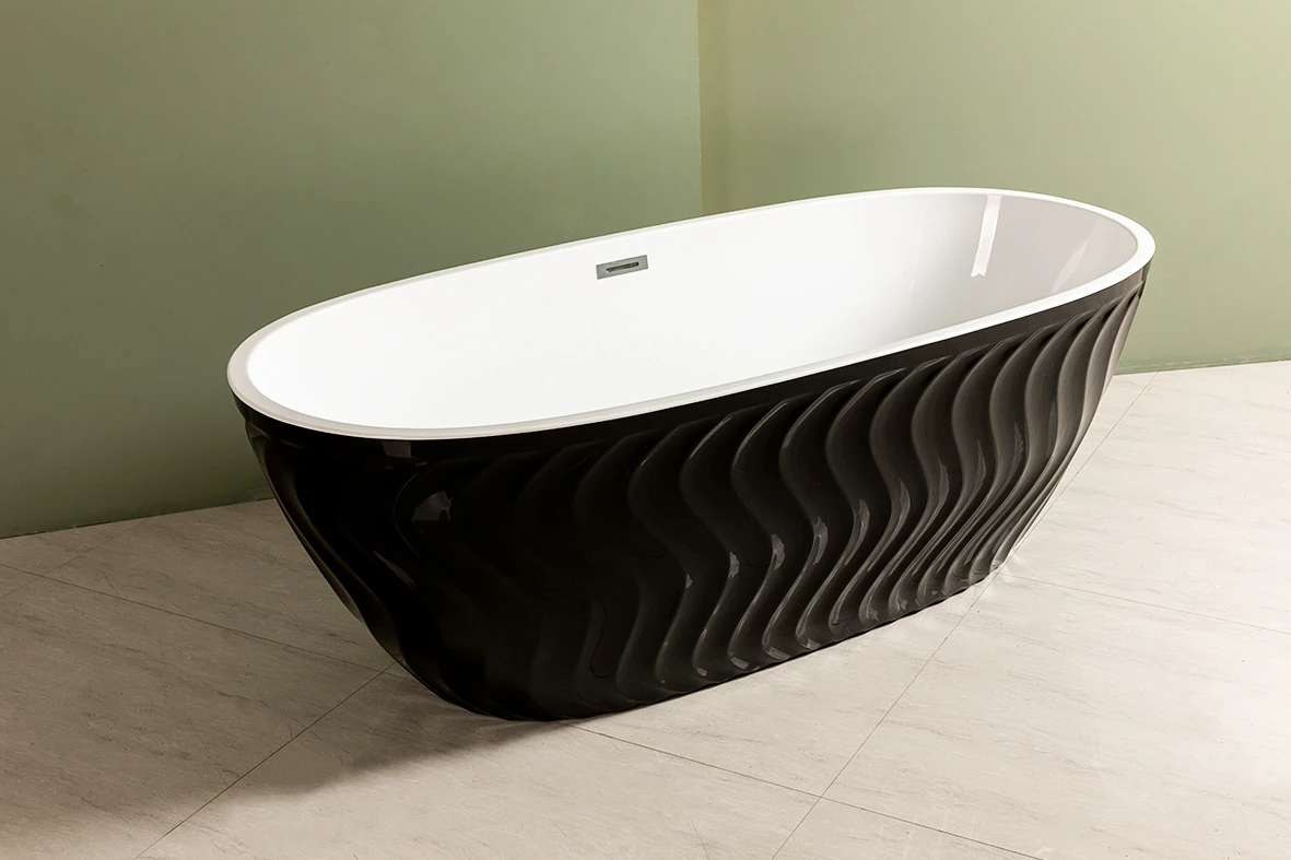 Kumpanya ng itim na bathtub na malayang nakapuwesto