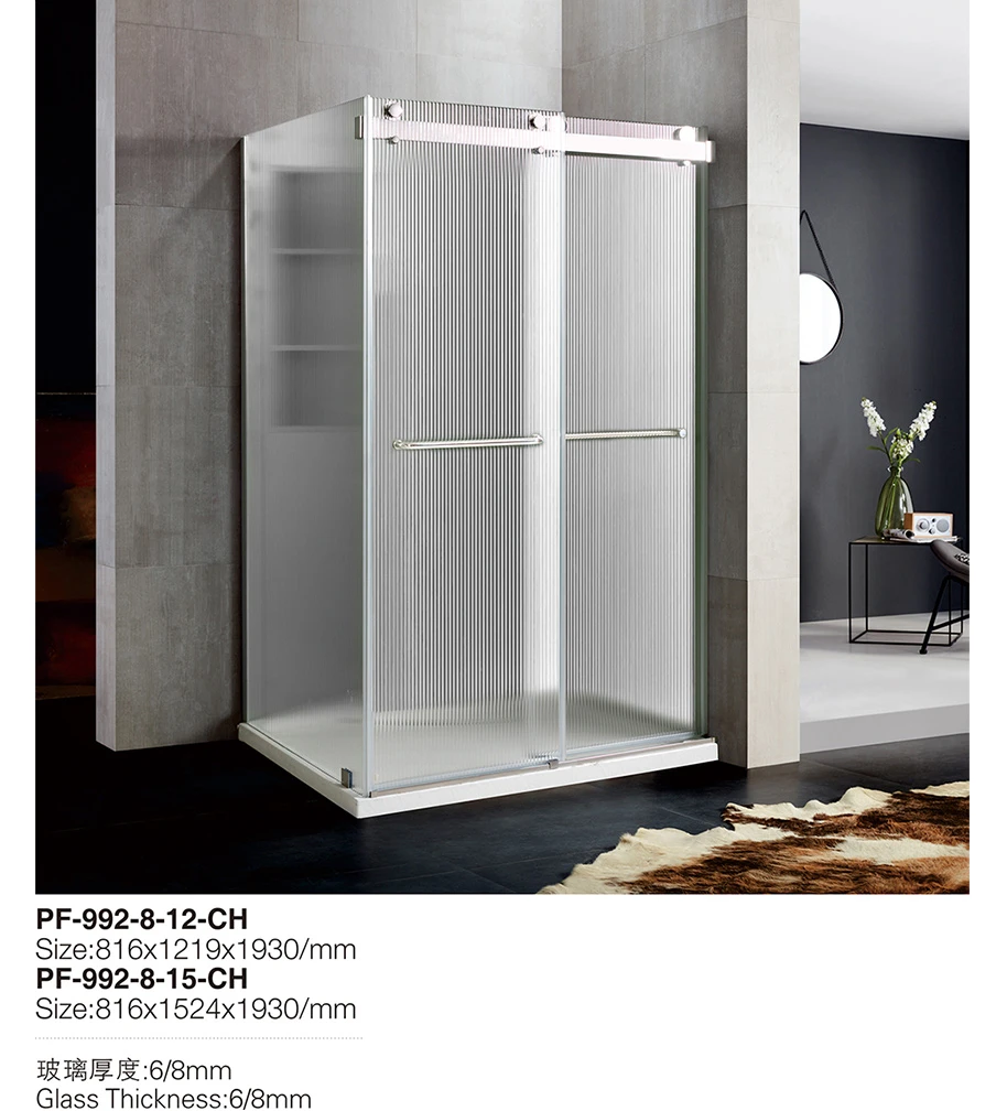 Custom 48-inch shower enclosure
