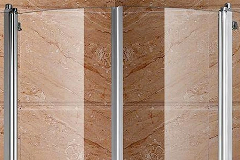 Empresa de puertas de ducha de vidrio sin marco con apertura pivotante Empresa de puertas de ducha de vidrio sin marco con apertura pivotante